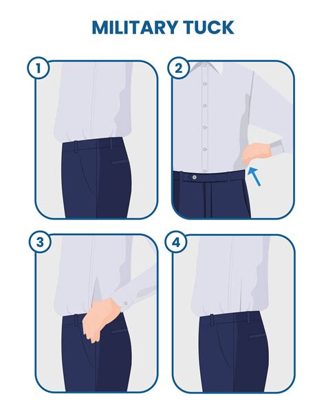 shirt tucking technique.